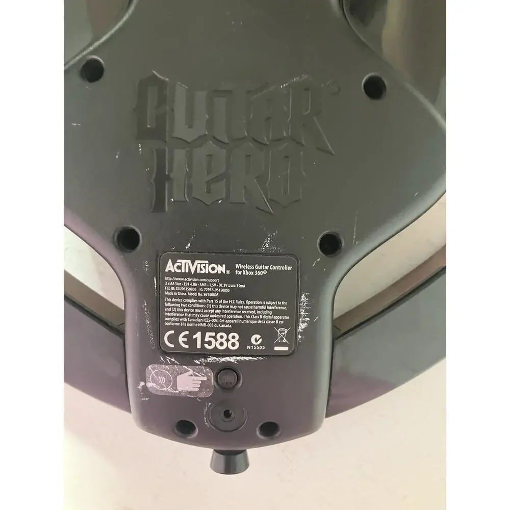 Guitar Hero Warriors of Rock Xbox 360 Wireless Guitar Untested 
